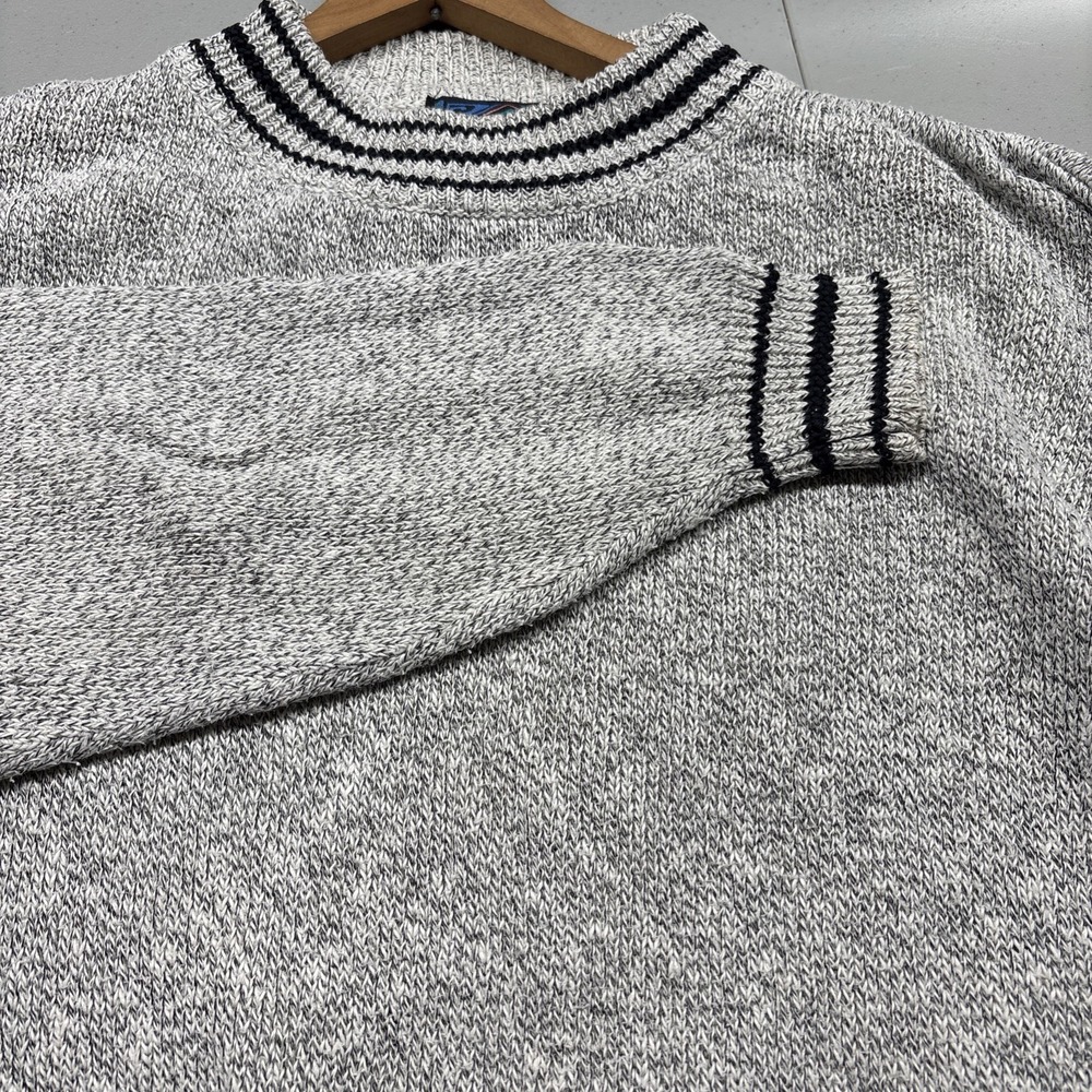 VTG WEEKENDS Men's Size XL Gray Pullover Crew Neck Sweater Coleg Preppy Heavy